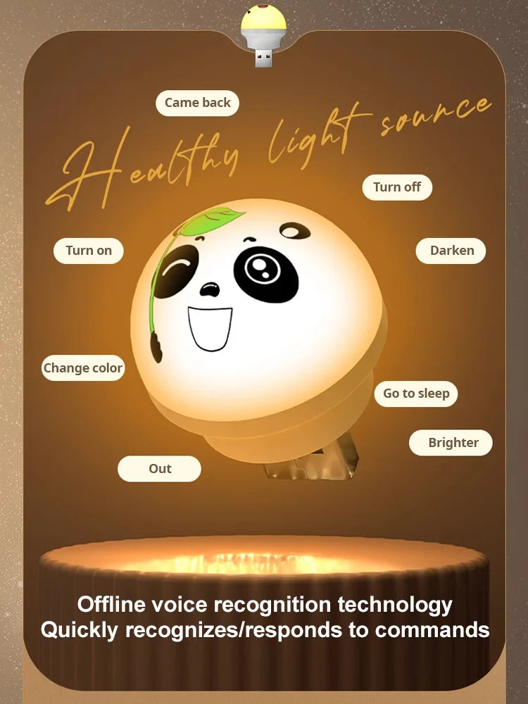 Intelligent voice-activated eye protection night light