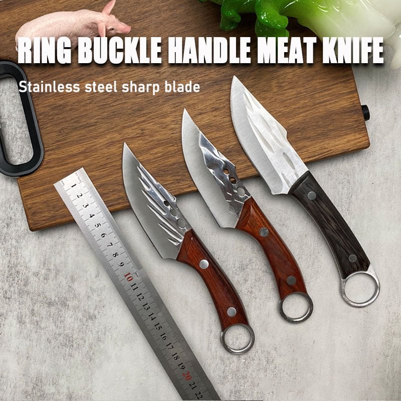 Barbecue Handle Meat Knife Kitchen Fish And Bone Removal Knife