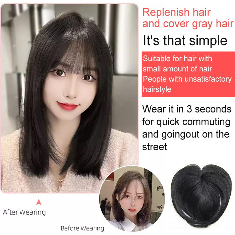 Top bangs wig piece