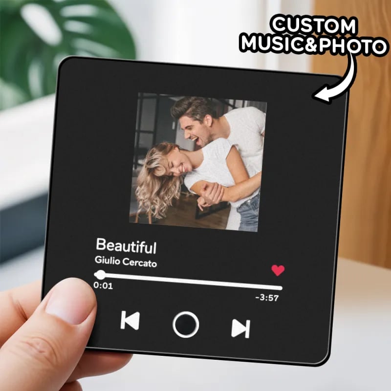 Music Fridge Magnet Personalized Photo Fridge Magnet Can Play Songs and Adjust Volume