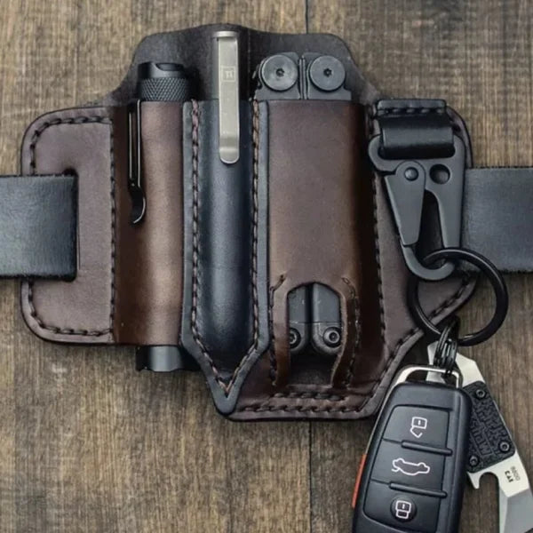 Cowhide Leather Owl Buckle Tactical Multifunctional Belt Cover