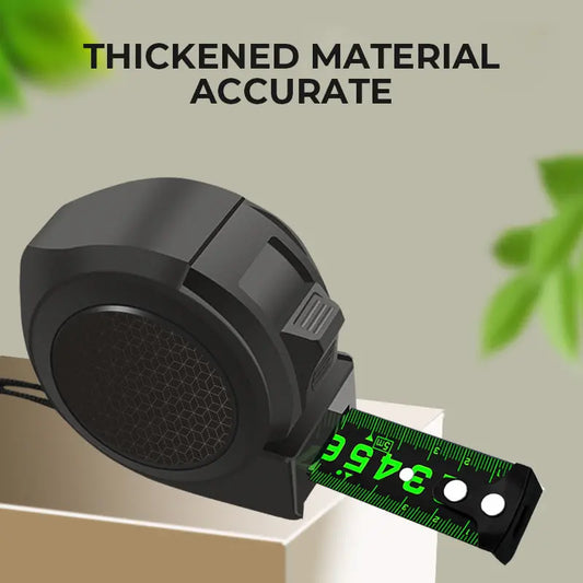 📏5M high-precision, thick, wear-resistant and drop-resistant fluorescent black tape measure