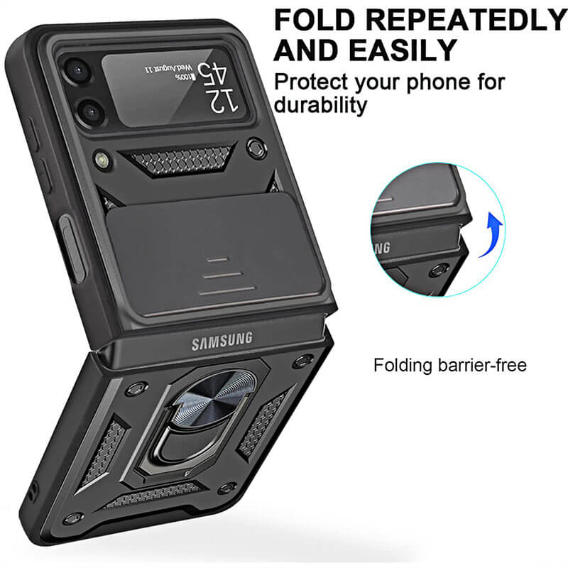 Samsung Galaxy Z Flip3 Flip4 5G Car Case with Magnetic Holder Drop Tested Case