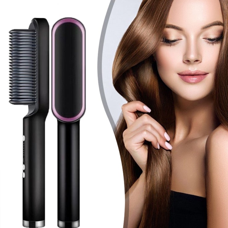 (New Year Promotion- SAVE 40% OFF)Negative Ion Hair Straightener Brush