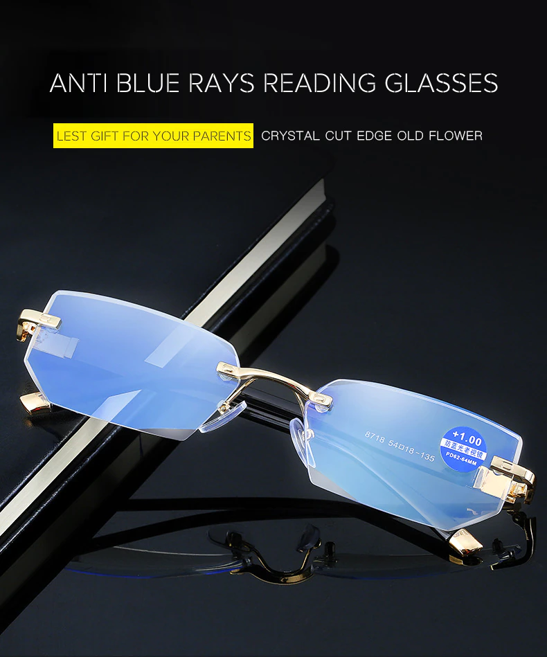 2022 NEW Rimless Reading Glasses Anti Blue Ray Lightweight Presbyopic Glasses 【HOT SALE-49%OFF🔥🔥🔥🔥🔥】