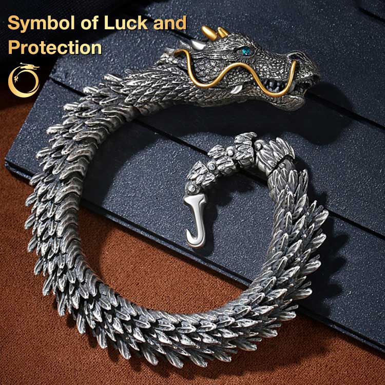 2024 New Year Promo - Dragon Head Premium Sterling Silver Bracelet - Bring you fortune and good luck!